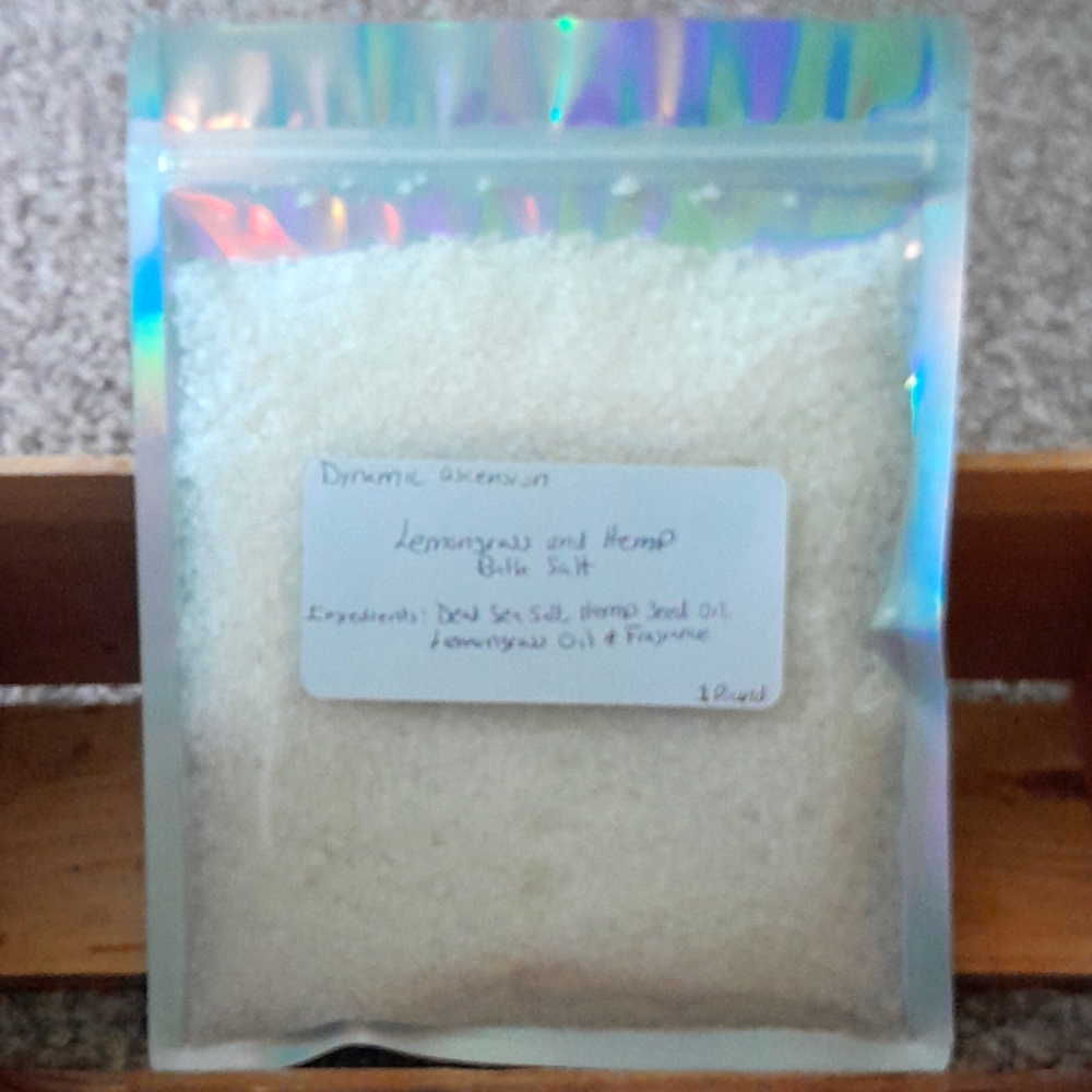 Dynamic Ascension Lemongrass and Hemp Bath Salt 1 lb